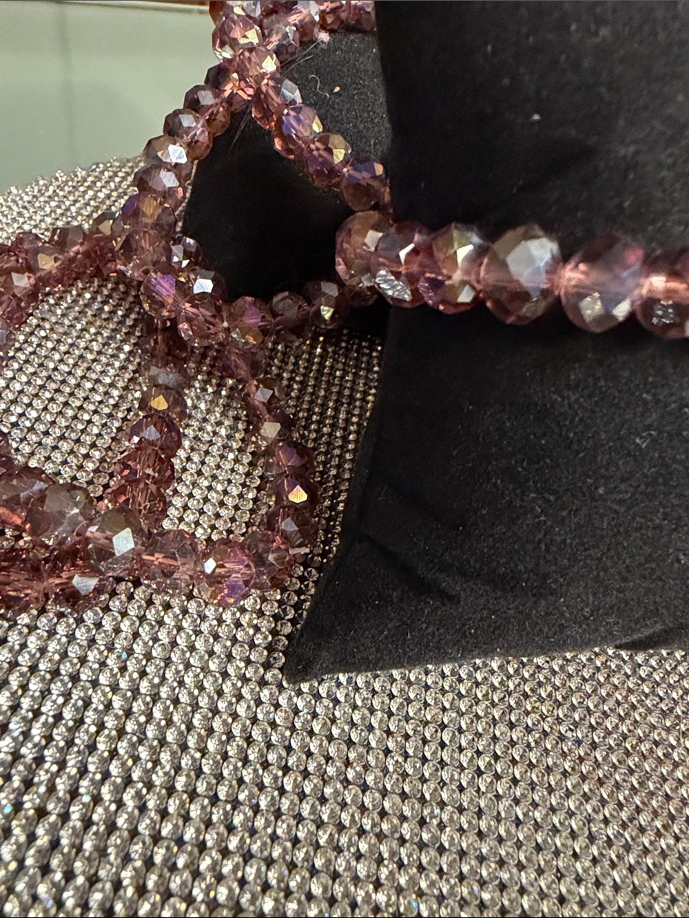 🦋5/$25🦋 1 Sparkle & Shine Crystal Faceted bronze  bracelet - Women Jewelry